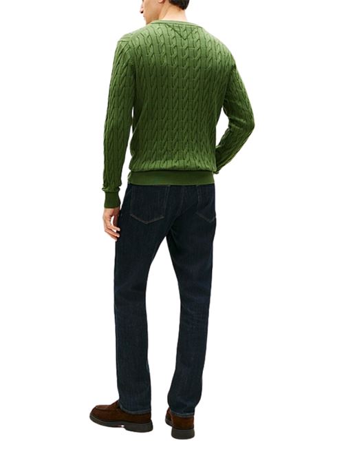 Pullover in maglia intrecciata con bandierina Tommy Hilfiger | MW0MW33132L01